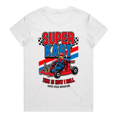 Super Kart Racing T-Shirt – Retro Gamer & Go-Kart Enthusiast Tee!