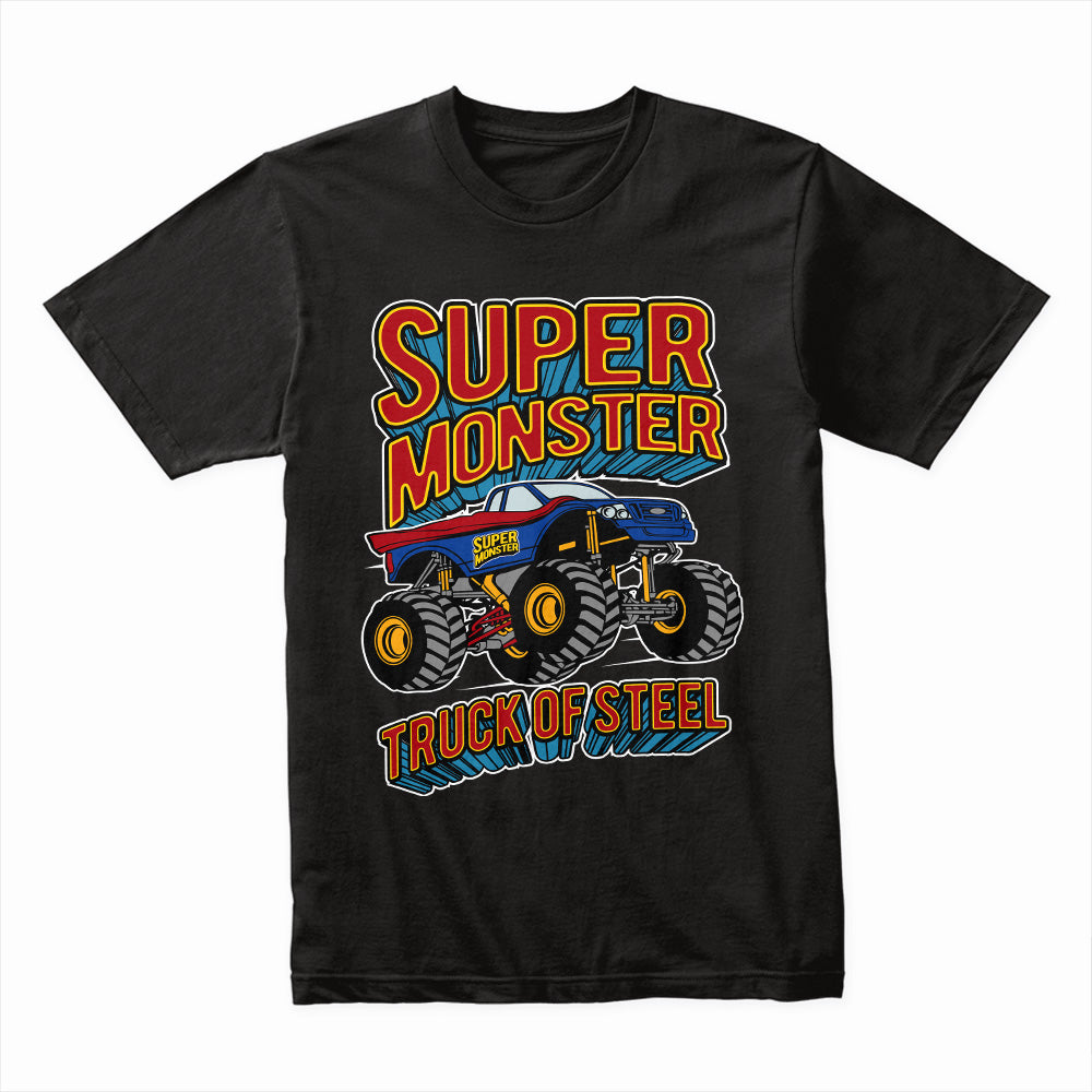 Super Monster Truck of Steel T-Shirt – Big Wheels, Big Thrills!