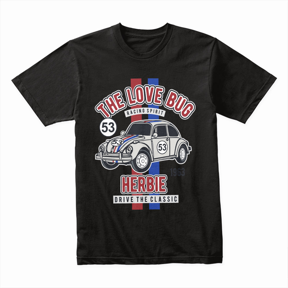 The Love Bug Herbie Racing T-Shirt – Classic VW Beetle Fan Tee!