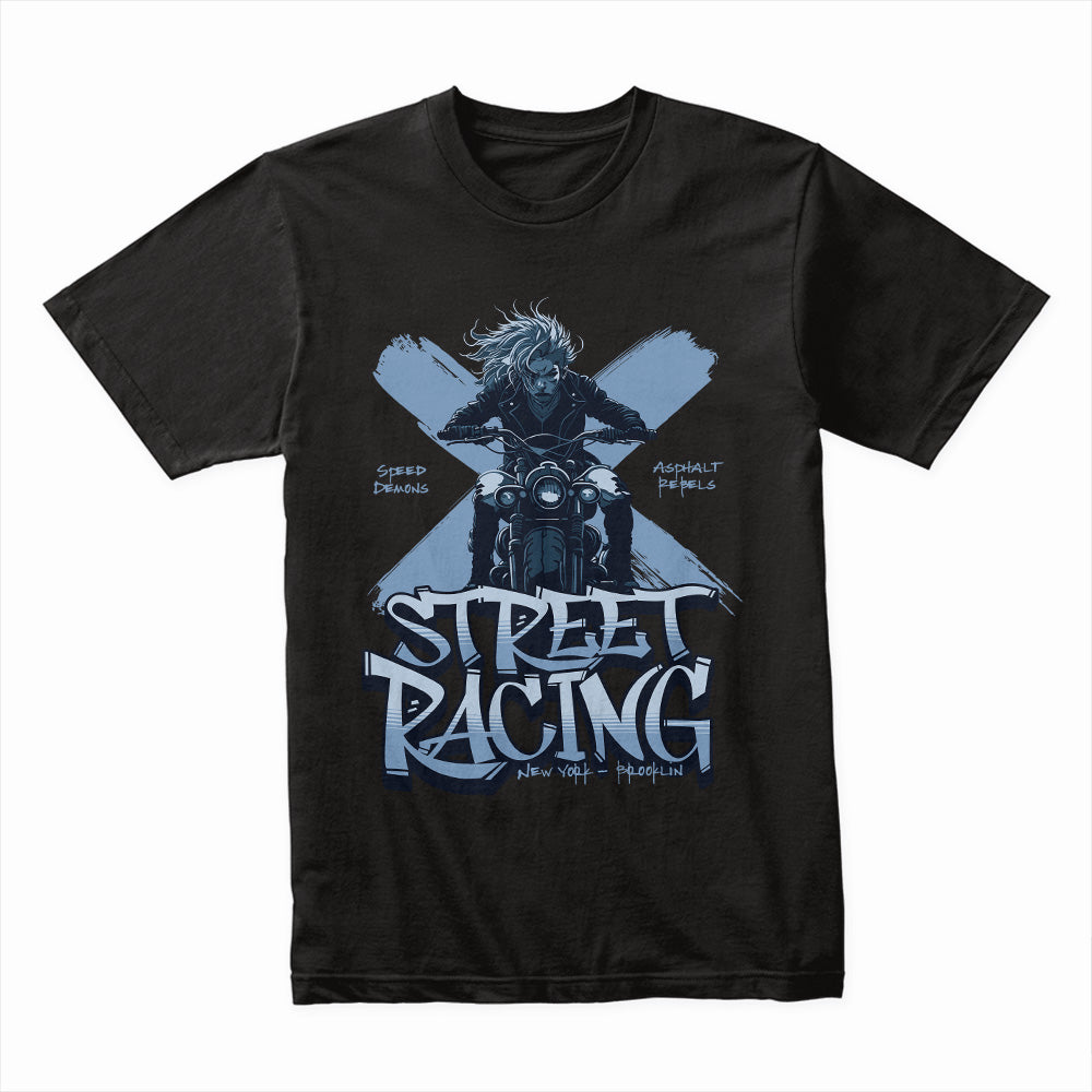 Street Racing Motorcycle Graphic T-Shirt – Rebel Biker Streetwear