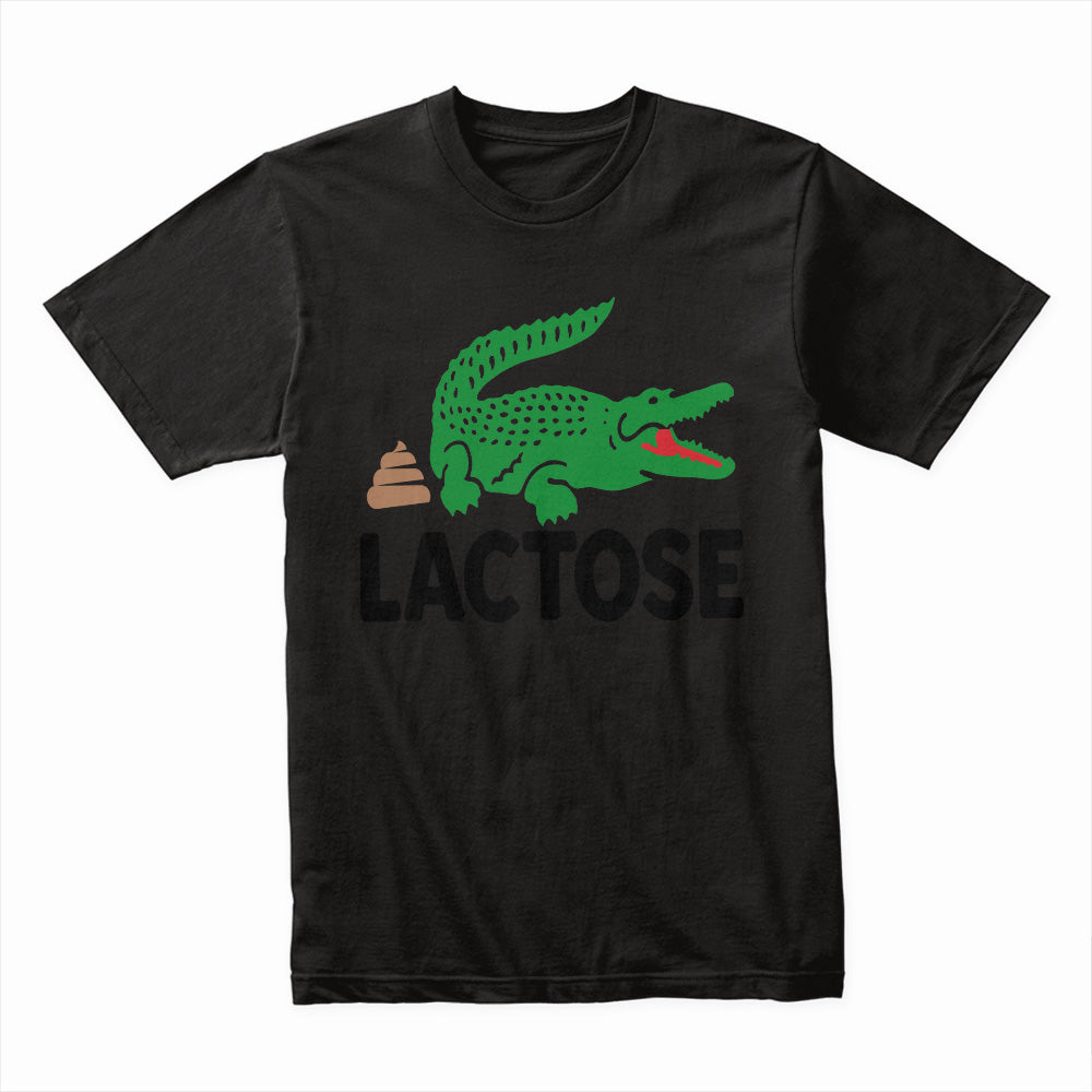 Lactose Intolerance Crocodile T-shirt - Funny and Unique Design for Laughs