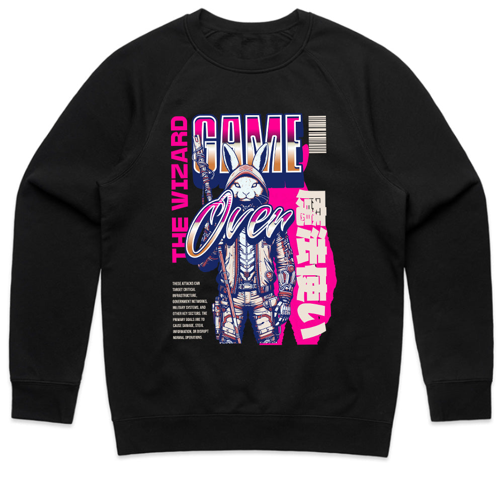 The Wizard - Game Over Cyberpunk Fantasy T-Shirt