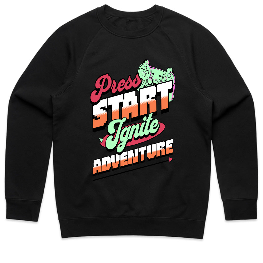 Press Start - Ignite Adventure Retro Gaming T-Shirt