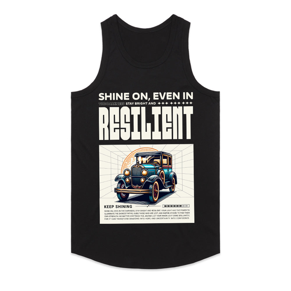 "Resilient – Shine On" Vintage Classic Car T-Shirt – Timeless Strength & Elegance