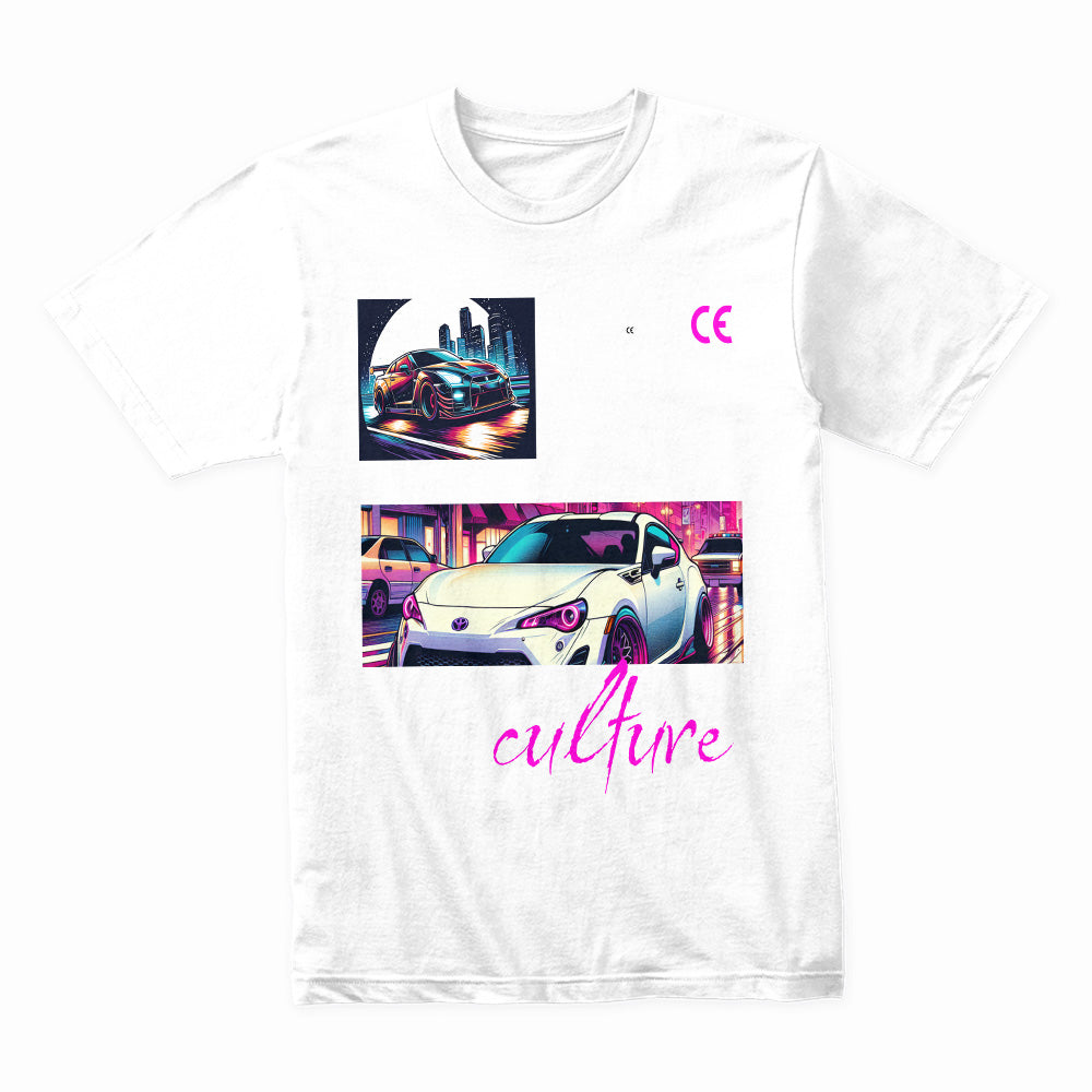 Urban Street Culture JDM Graphic Tee – Neon Night Racing Aesthetic