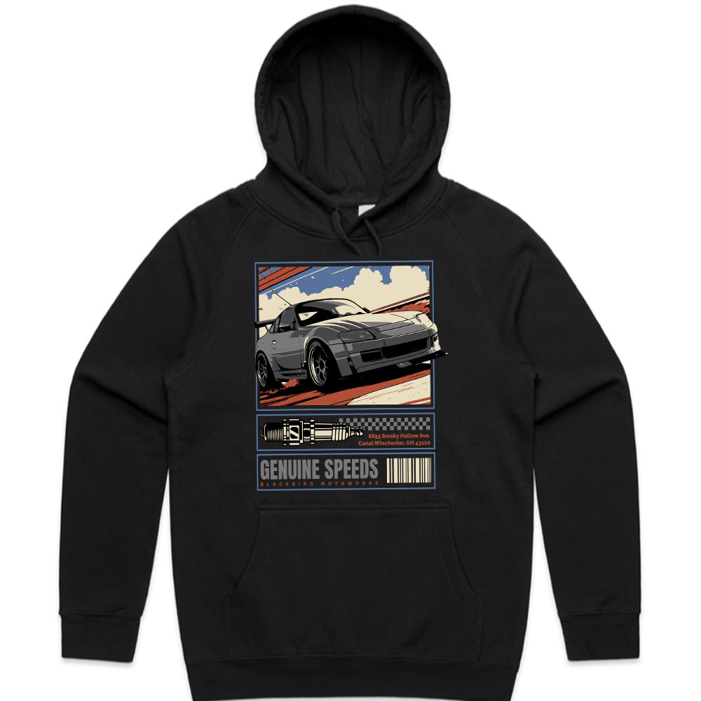 Genuine Speeds T-Shirt – Retro JDM Street Racing & Tuner Car Enthusiast Tee