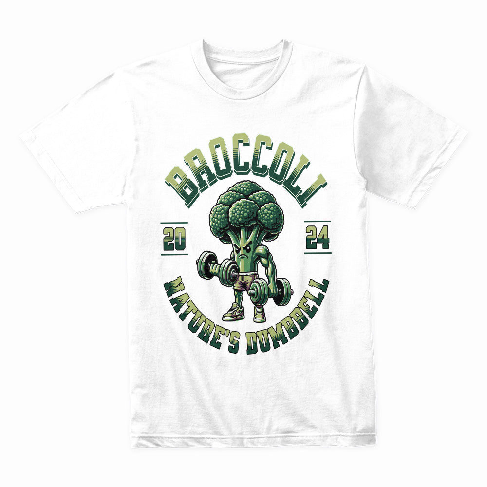 Broccoli Nature’s Dumbbell Workout Tee – Fun Fitness & Gym Motivation