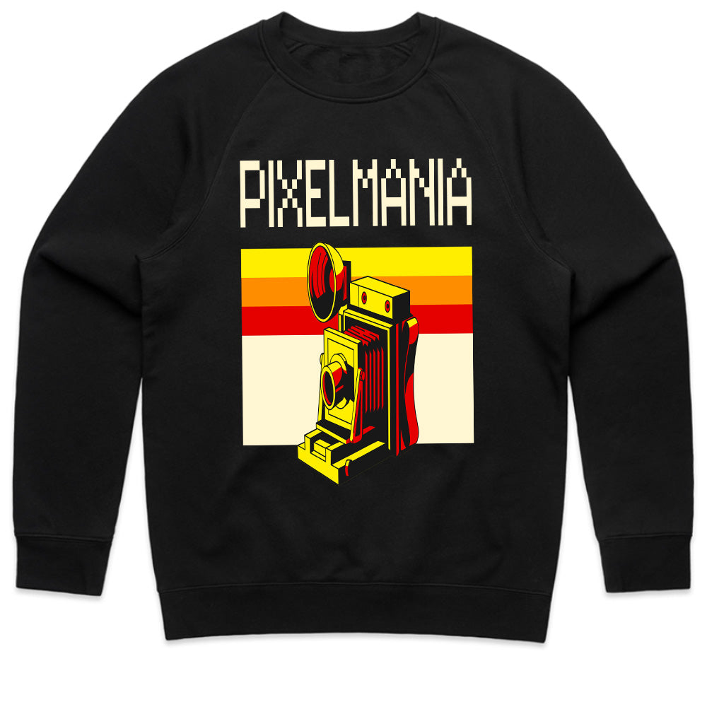 Retro Pixel Mania T-Shirt – Vintage Camera Aesthetic