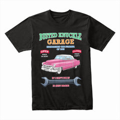 Busted Knuckle Garage Classic Car T-Shirt – Vintage Auto Shop Tee for Mechanics & Car Lovers!
