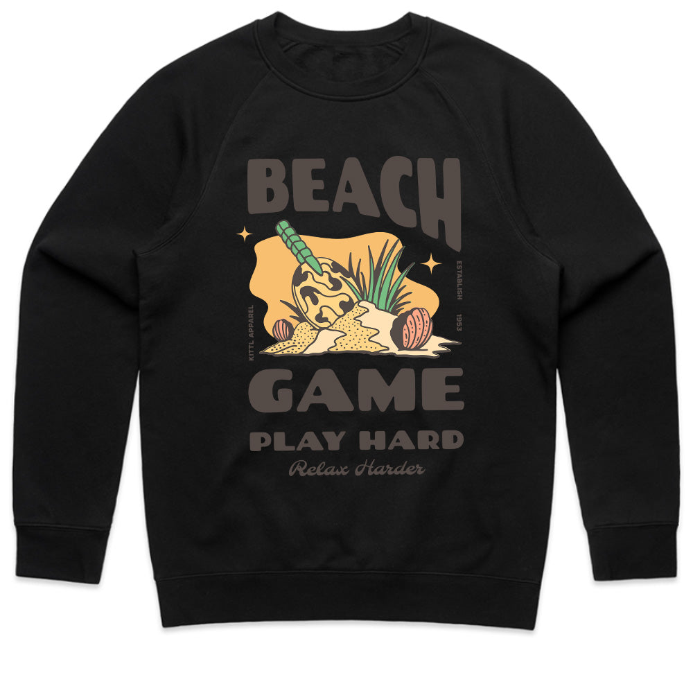 Beach Game T-Shirt – Play Hard, Relax Harder Retro Surf Style