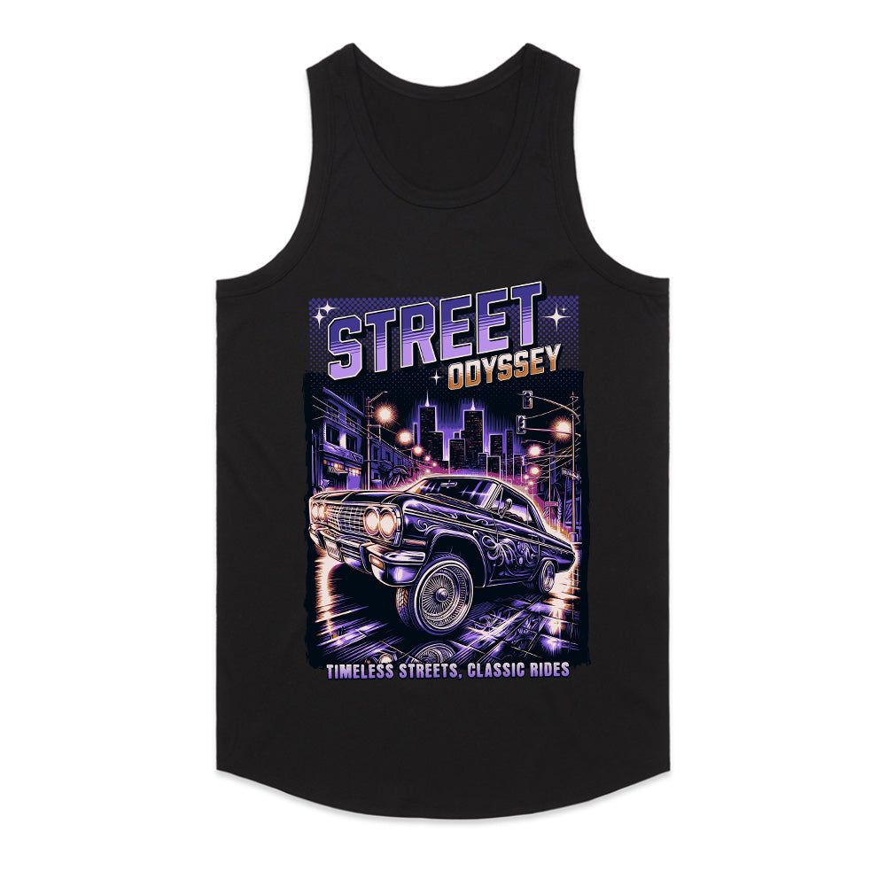 Street Odyssey – Timeless Streets, Classic Rides Graphic Tee