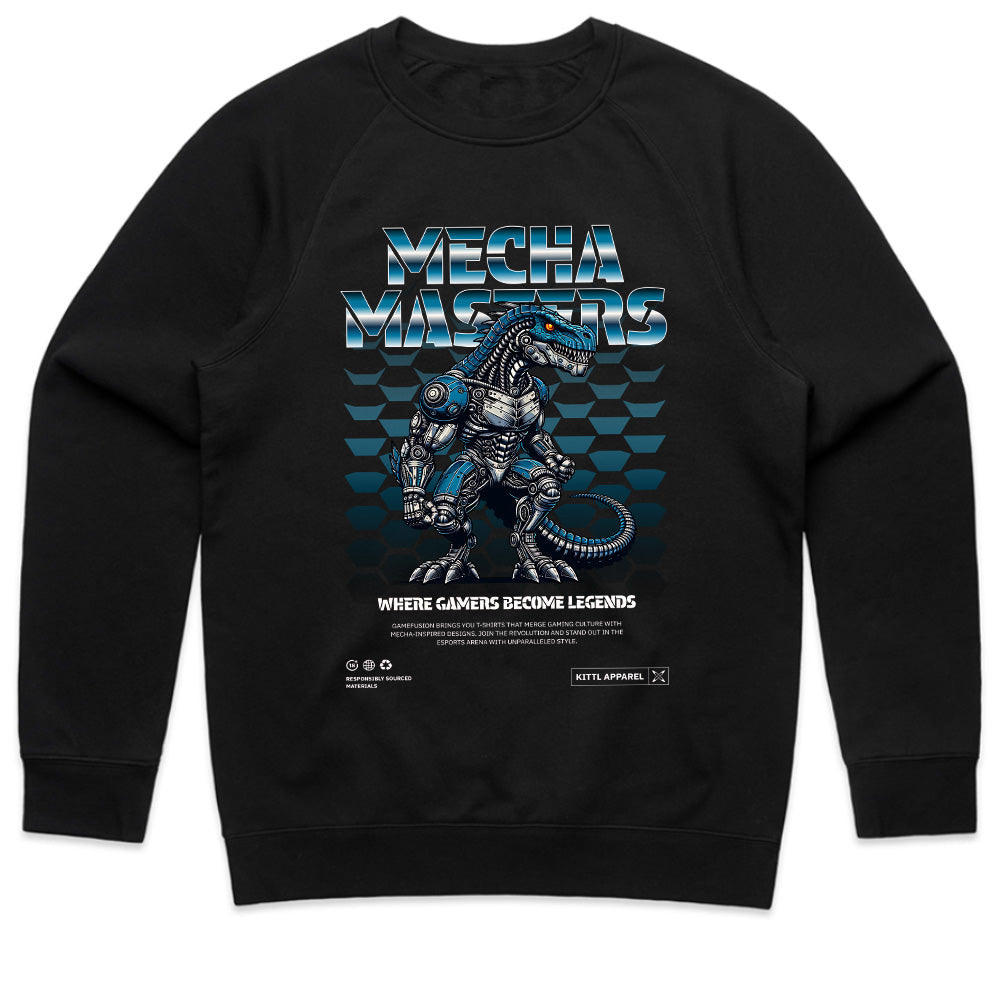 Mecha Masters T-Shirt – Futuristic Cyber Dino Warrior