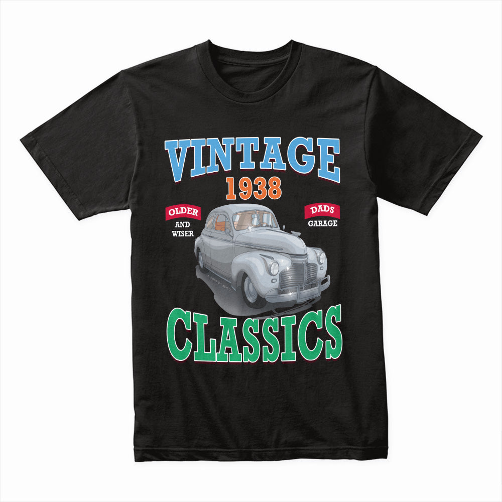 Vintage 1938 Classics T-Shirt – Timeless Car Enthusiast Tee!