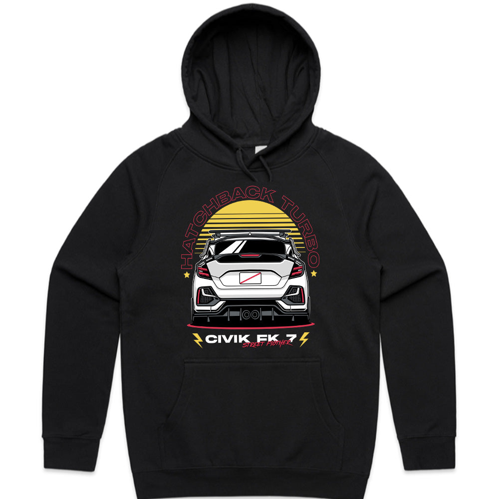 Hatchback Turbo Street Fighter – JDM Performance T-Shirt