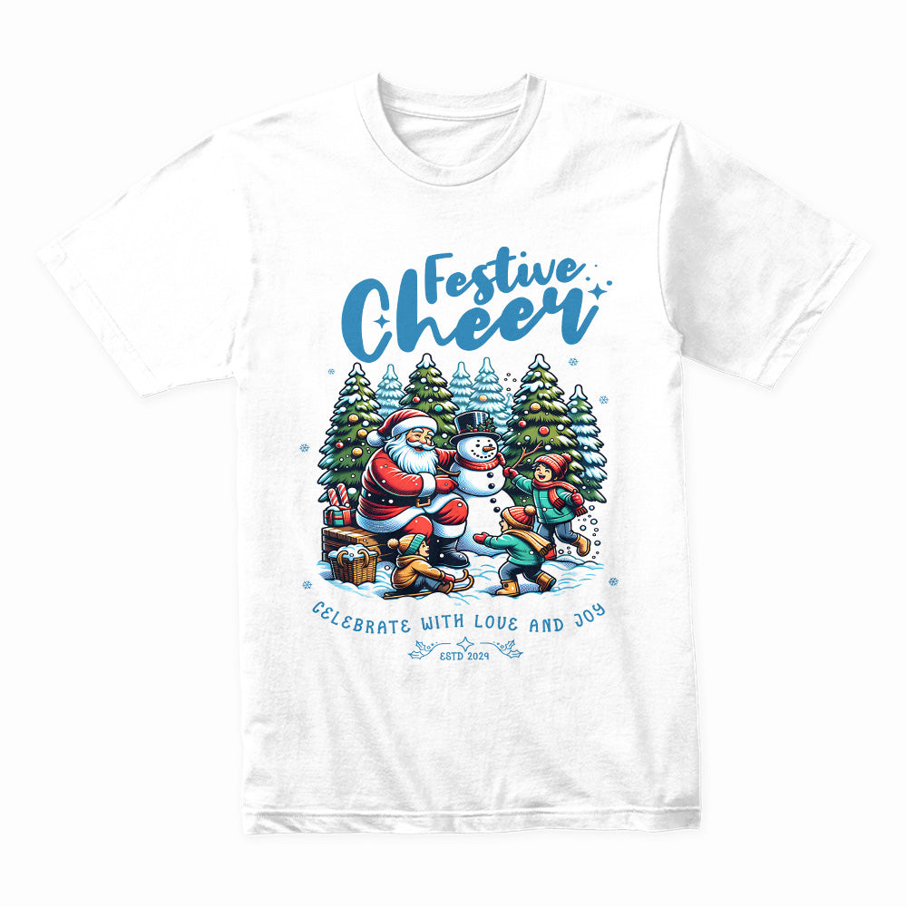 Festive Cheer Christmas T-Shirt – Heartwarming Holiday Celebration Tee