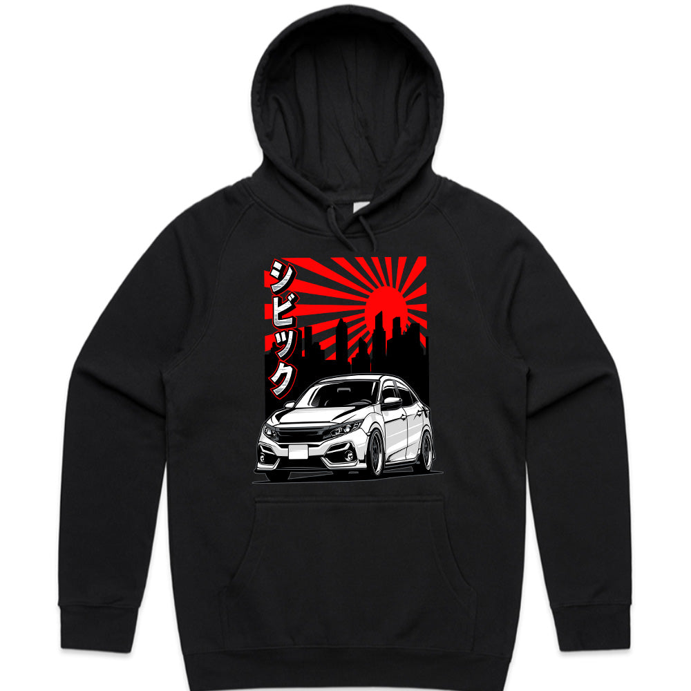 JDM Honda Civic Rising Sun – Premium Graphic T-Shirt