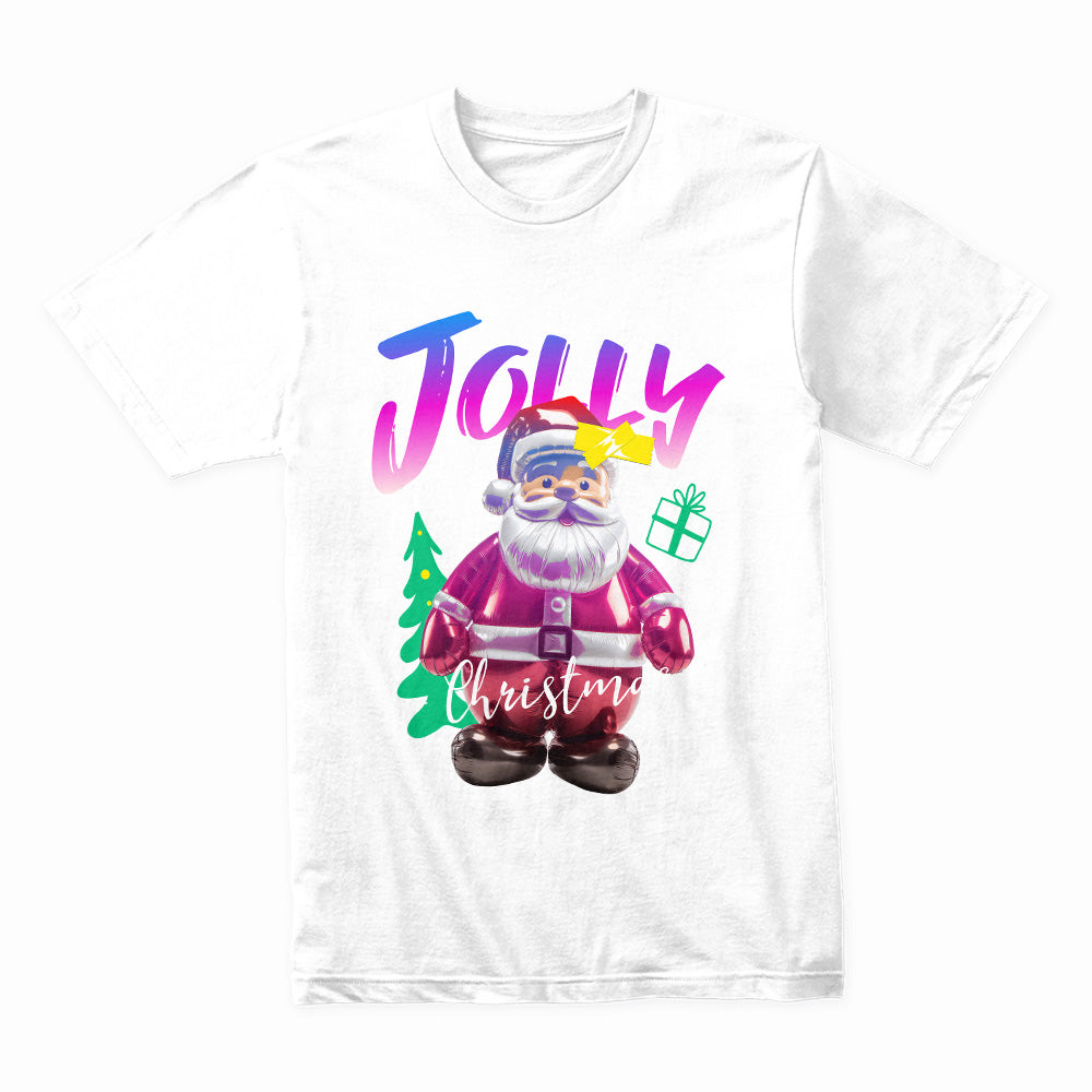 Jolly Christmas Retro Santa Tee – Fun & Festive Holiday Shirt