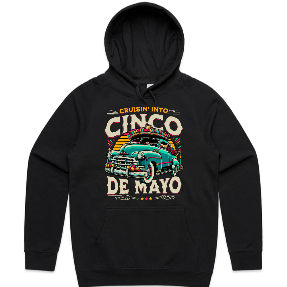 Cruisin’ Into Cinco de Mayo T-Shirt – Festive Classic Car & Mexican Celebration Tee