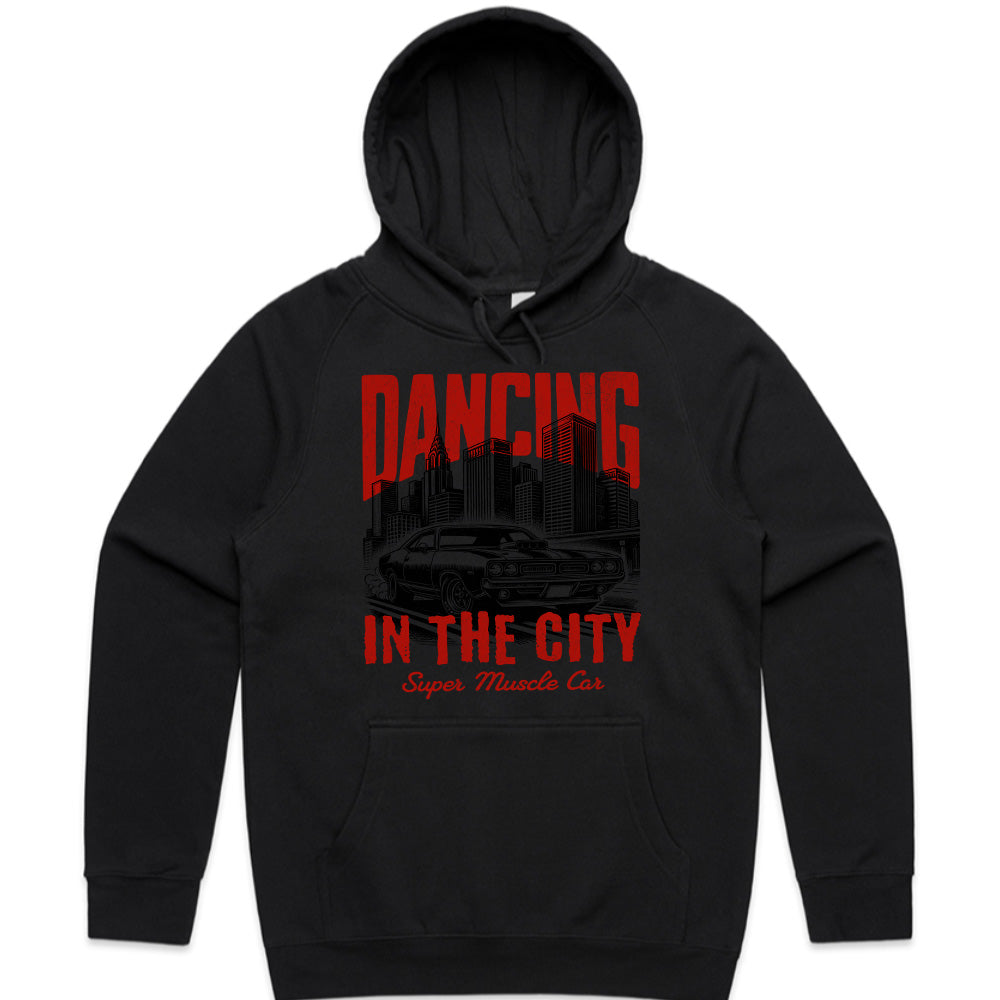 Dancing in the City T-Shirt – Classic Muscle Car & Urban Night Drive Tee