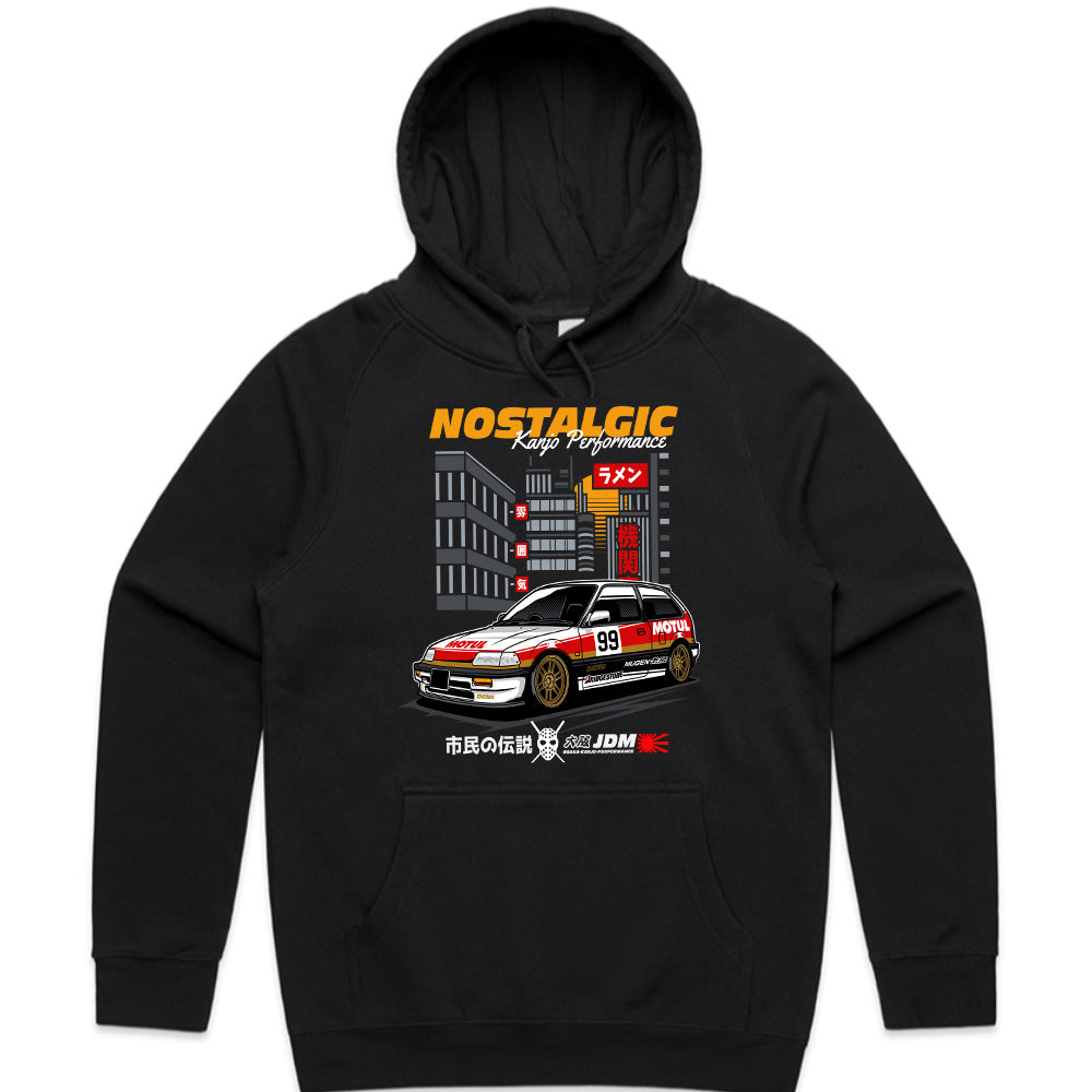 Retro JDM Honda Civic Hatchback Racing T-Shirt – Nostalgic Kanjo Performance Tee