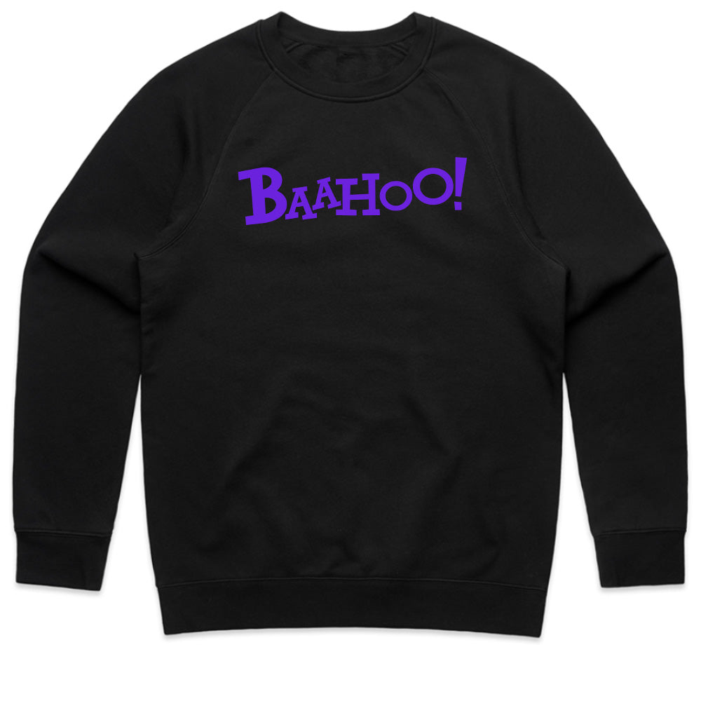 BaaHoo! Bold & Fun Graphic T-Shirt – Playful Purple Design