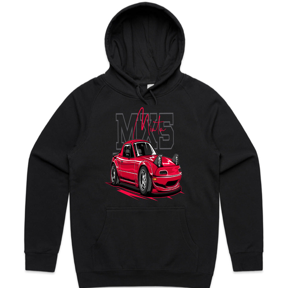 "White Mazda MX-5 Miata JDM Car Graphic T-Shirt – Classic NA Roadster Design"