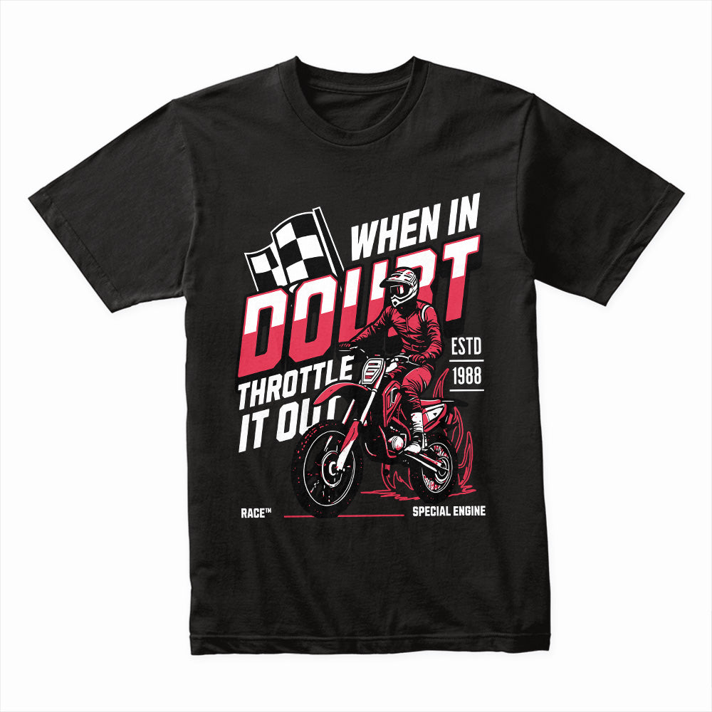 Throttle It Out Dirt Bike Racing T-Shirt – MotoCross Streetwear