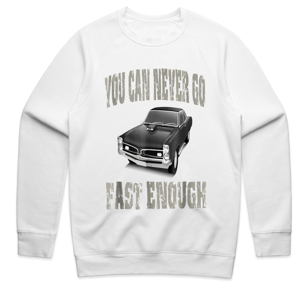 "You Can Never Go Fast Enough" Classic Muscle Car Racing T-Shirt