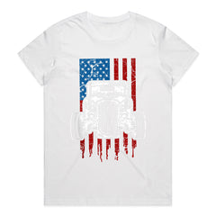 American Hot Rod – Classic Car USA Flag T-Shirt"