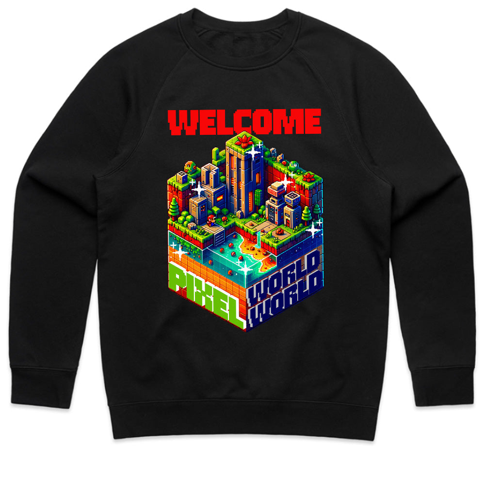 Welcome to Pixel World T-Shirt – Retro Gaming Isometric Art