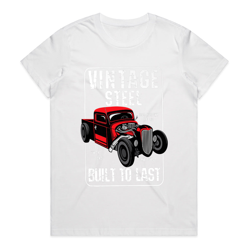 Vintage Steel – Built to Last Rat Rod T-Shirt
