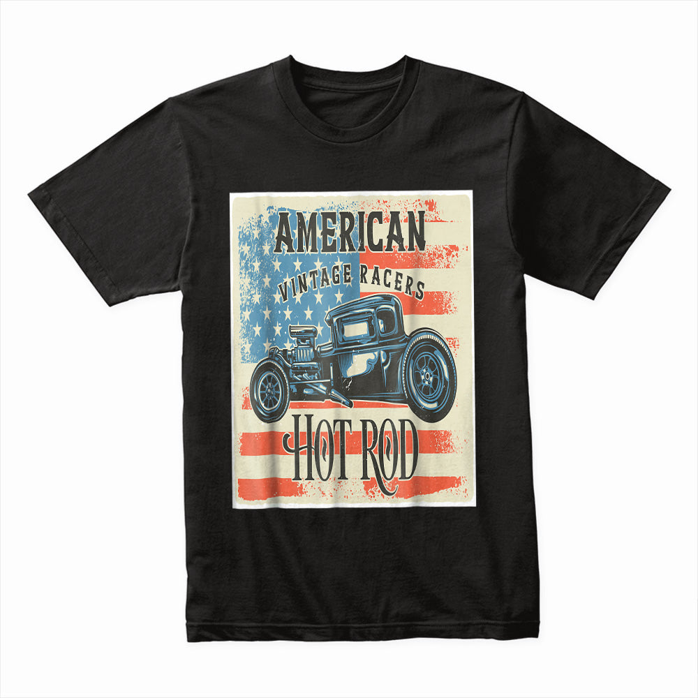 American Vintage Racers – Hot Rod Classic Car T-Shirt