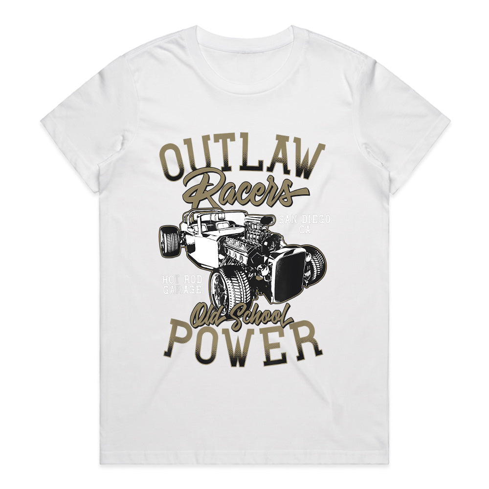 Outlaw Racers – Vintage Hot Rod Garage Old School Power T-Shirt