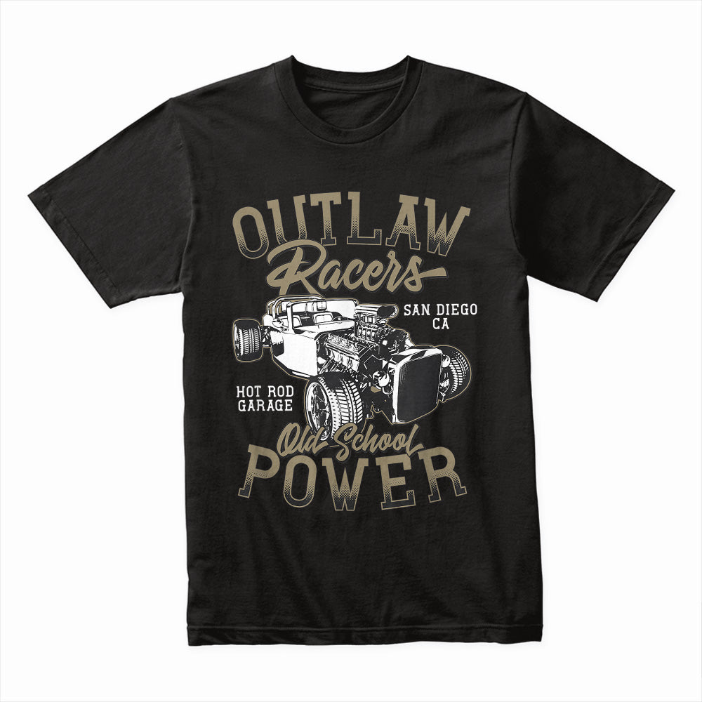 Outlaw Racers – Vintage Hot Rod Garage Old School Power T-Shirt