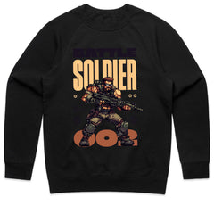 Battle Soldier T-Shirt – Retro Pixel Art Military Warrior