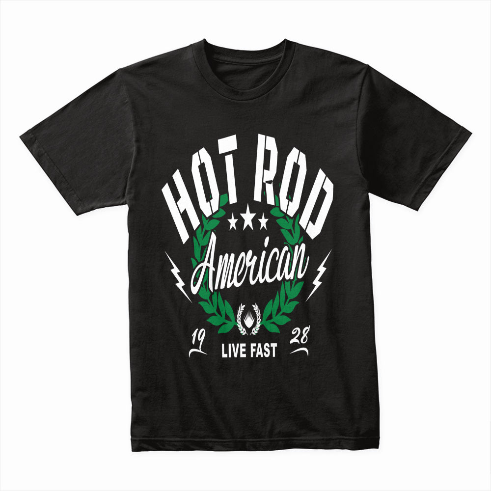 Hot Rod American – Live Fast Vintage Racing T-Shirt