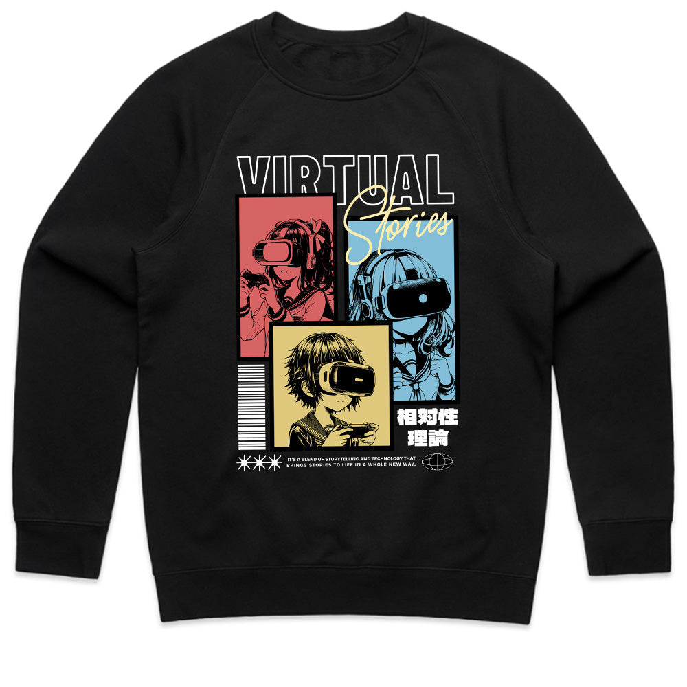 Virtual Stories T-Shirt – Anime Cyber VR Aesthetic
