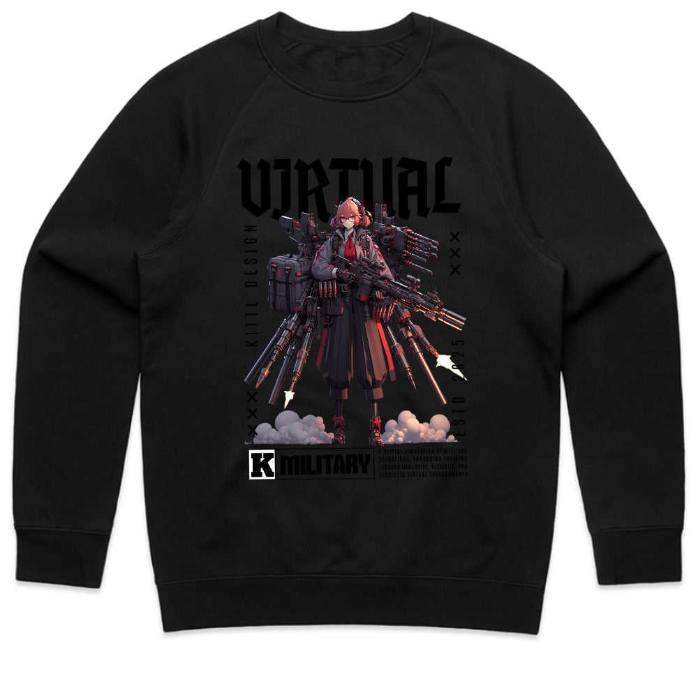Virtual Military T-Shirt – Futuristic Cyber Warfare Aesthetic