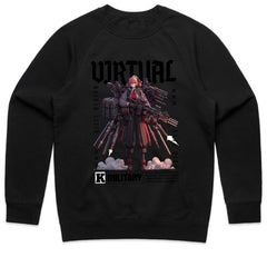 Virtual Military T-Shirt – Futuristic Cyber Warfare Aesthetic