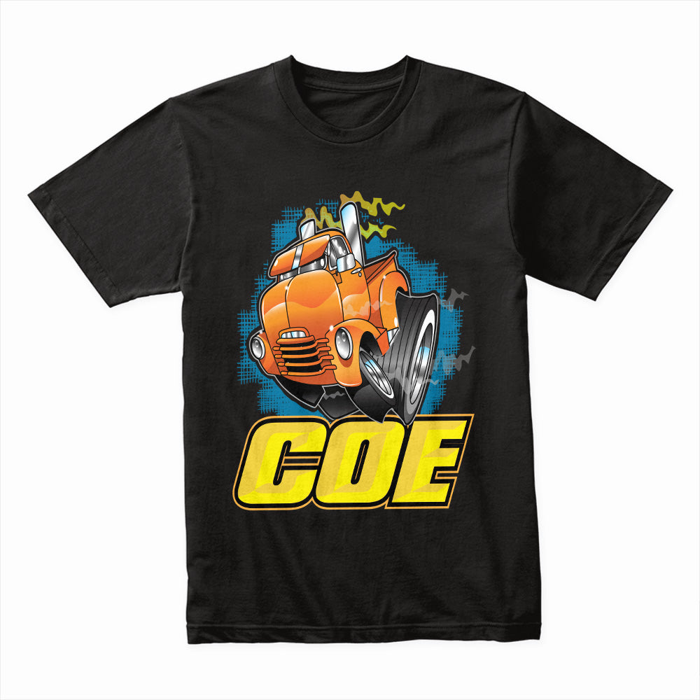 COE Vintage Hot Rod Truck – Cartoon Classic Big Rig Tee