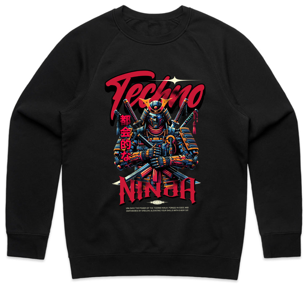Techno Ninja – Cyber Samurai Futuristic Warrior Graphic T-Shirt