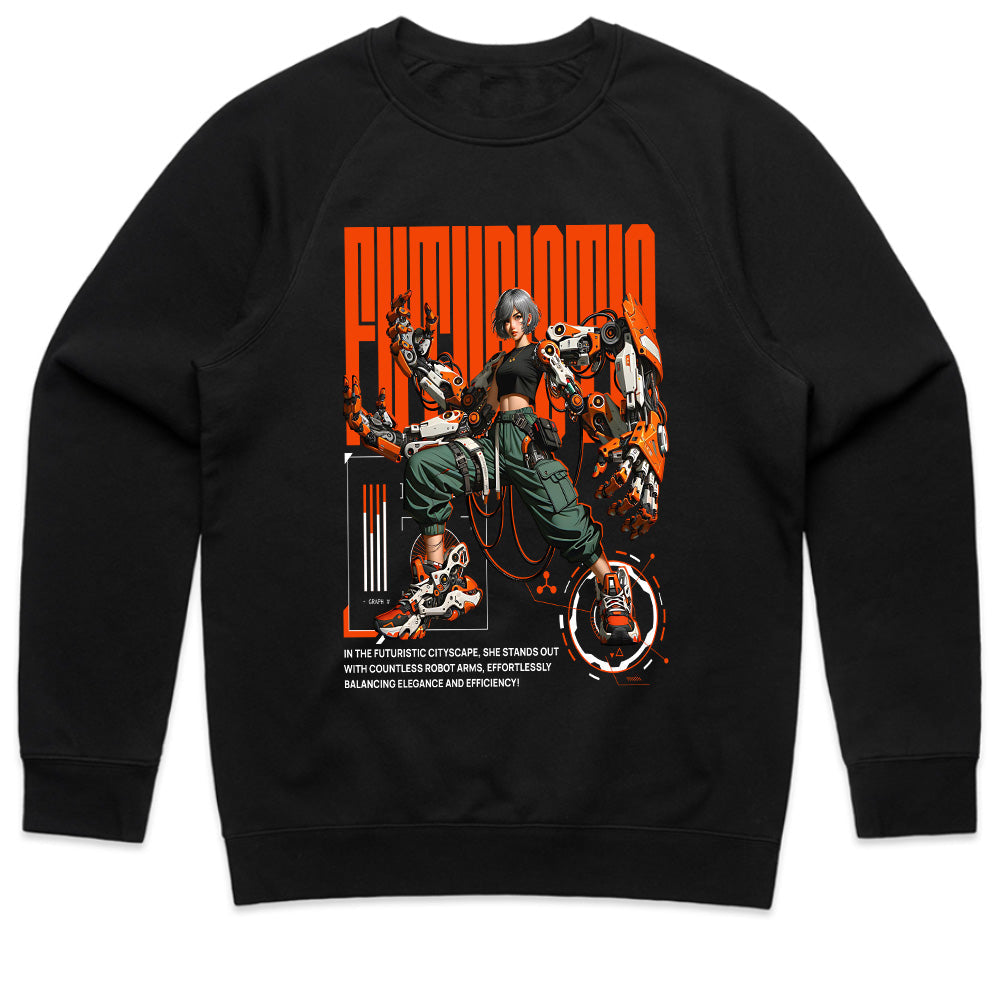 Futurisma Cyberpunk Warrior T-Shirt – High-Tech Sci-Fi Streetwear