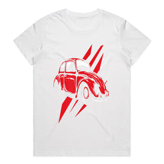 Classic Red Beetle – Vintage Car Enthusiast T-Shirt