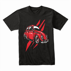Classic Red Beetle – Vintage Car Enthusiast T-Shirt
