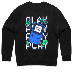 Retro Handheld Gamer T-Shirt – Play Play Play Pixel Art