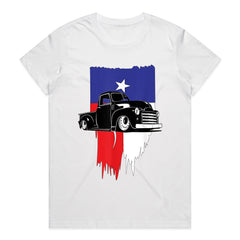 Texas Pride Vintage Truck T-Shirt – Classic Hot Rod & Lone Star Flag Design