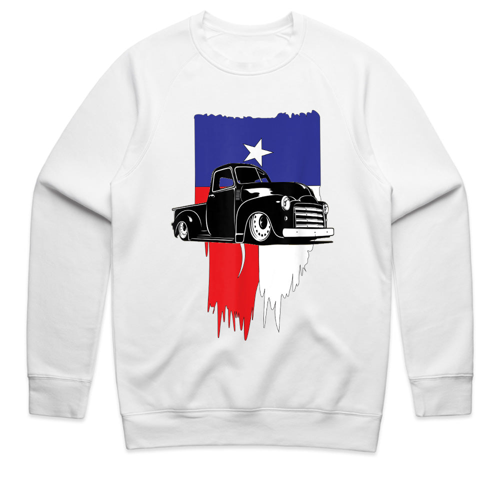Texas Pride Vintage Truck T-Shirt – Classic Hot Rod & Lone Star Flag Design