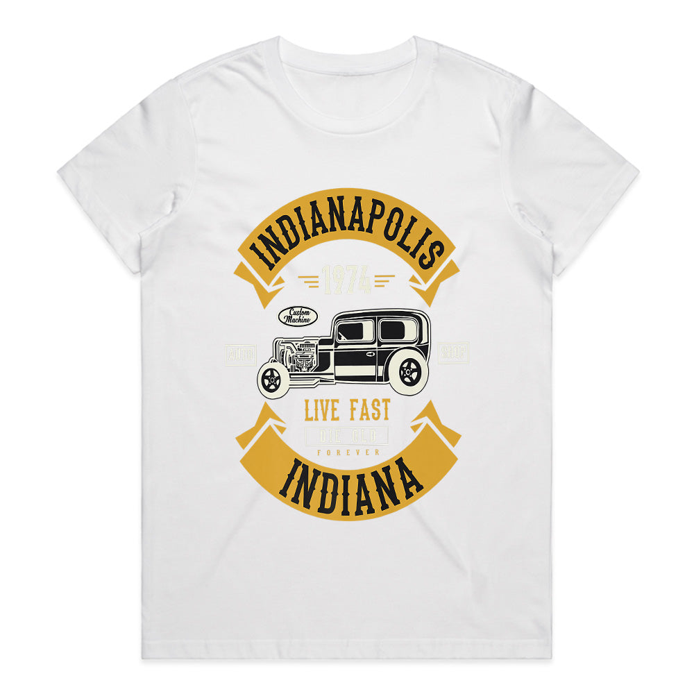 Indianapolis Vintage Hot Rod T-Shirt – Classic Muscle Car Tribute