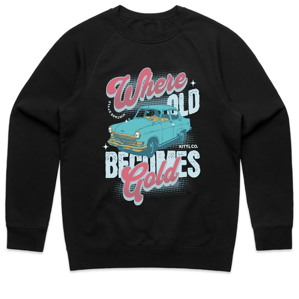 Vintage Gold – Timeless Classic Car Streetwear T-Shirt