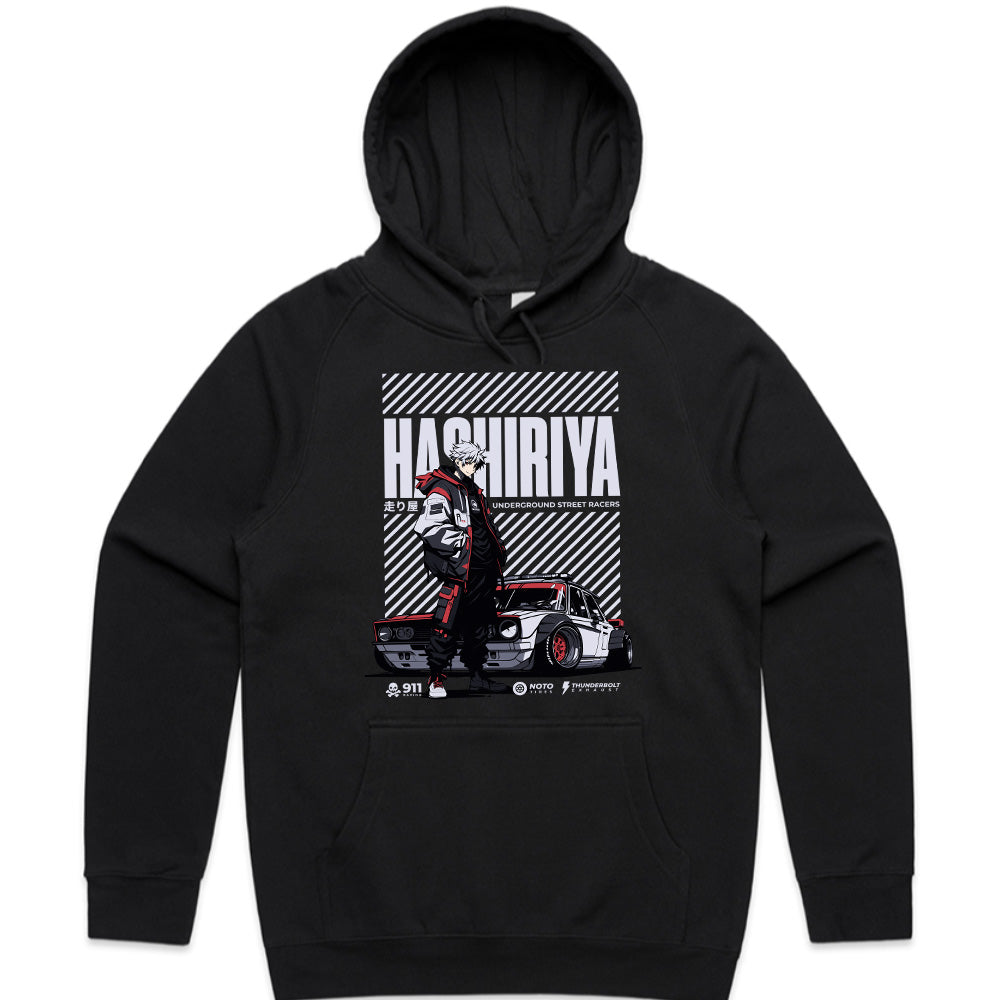 Hashiriya" Underground Street Racer T-Shirt – JDM Anime Drift Aesthetic